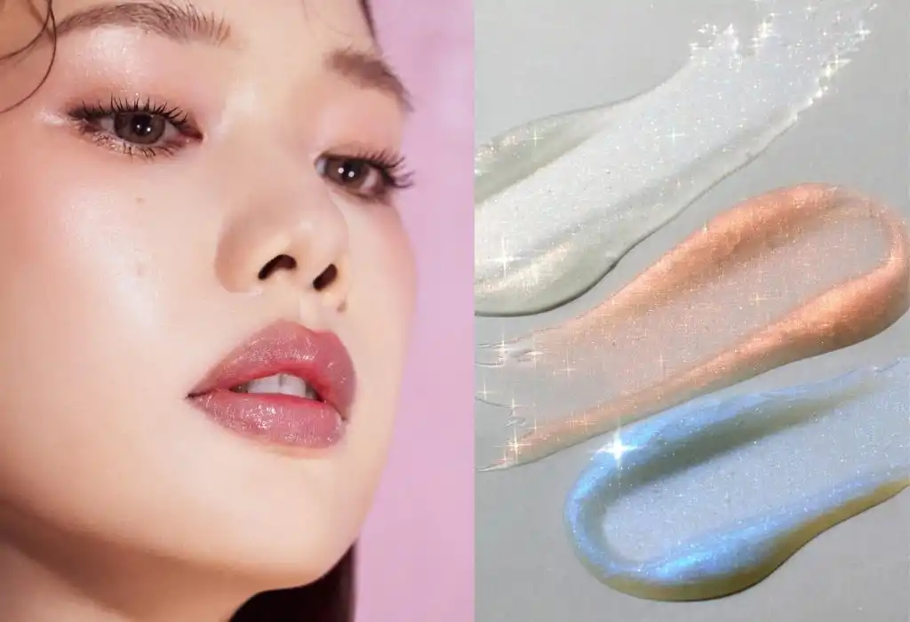 cô gái trang điểm với son dưỡng Lipcerin